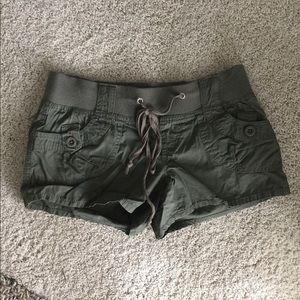 Olive green cargo shorts